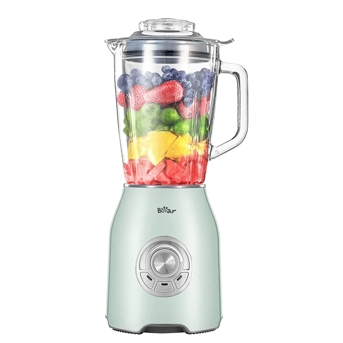 Bear Countertop Blender PBJ-C08R5 1000W Professional Smoothie Blender for Shakes and Smoothies with 51 Oz Glass Jar