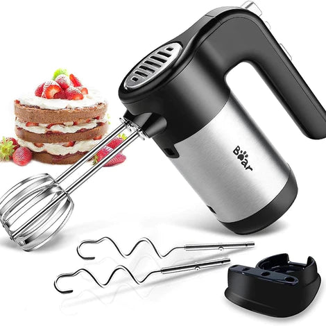 Bear Brand Electric Hand Mixer, DDQ-A30D2BK, 300W with 5 Speeds