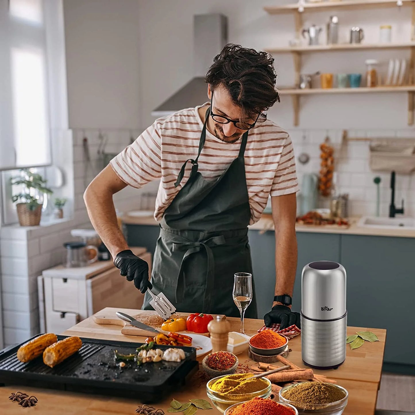 Bear Coffee Grinder, Spice Grinder, FSJ-A03E1 300W