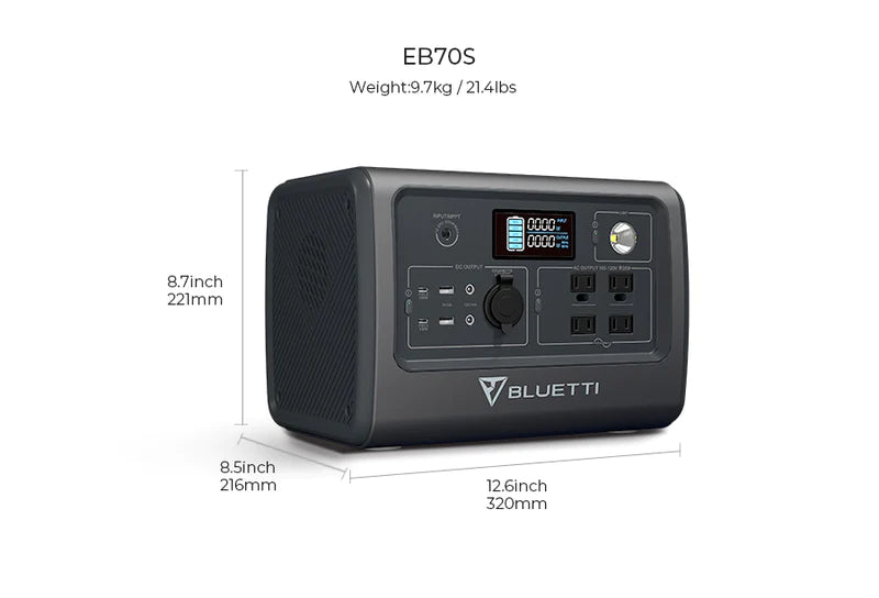 BLUETTI EB70S Portable Power Station | 800W 716Wh