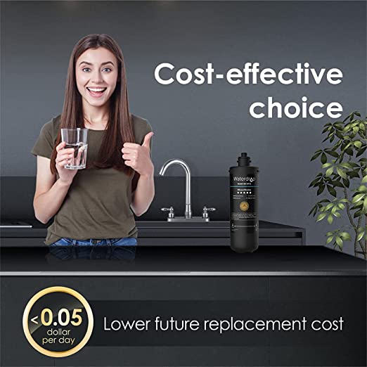 Waterdrop RF10 Replacement Filter Cartridge for 10UA/10UB Under Sink Water Filter, Reduces Lead, Chlorine, Bad Taste & Odor, NSF/ANSI 42 Certified, 8K Gallons High Capacity