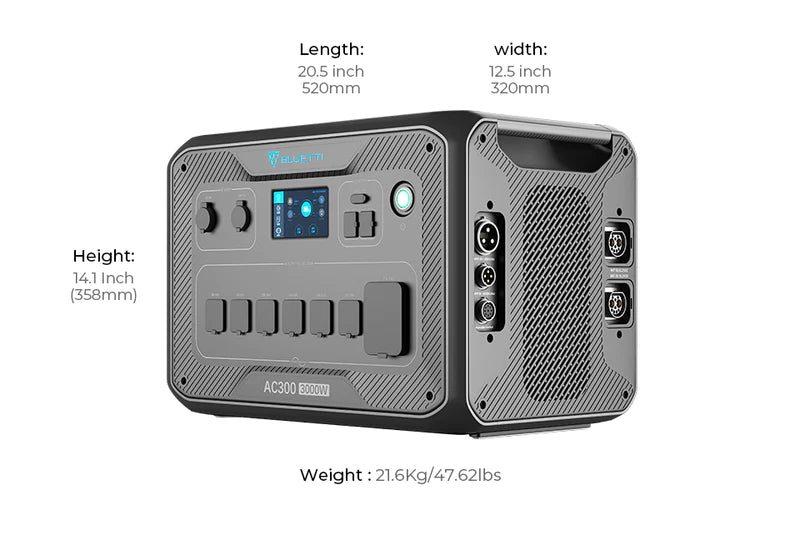 BLUETTI AC300 + 1*B300 | Home Battery Backup