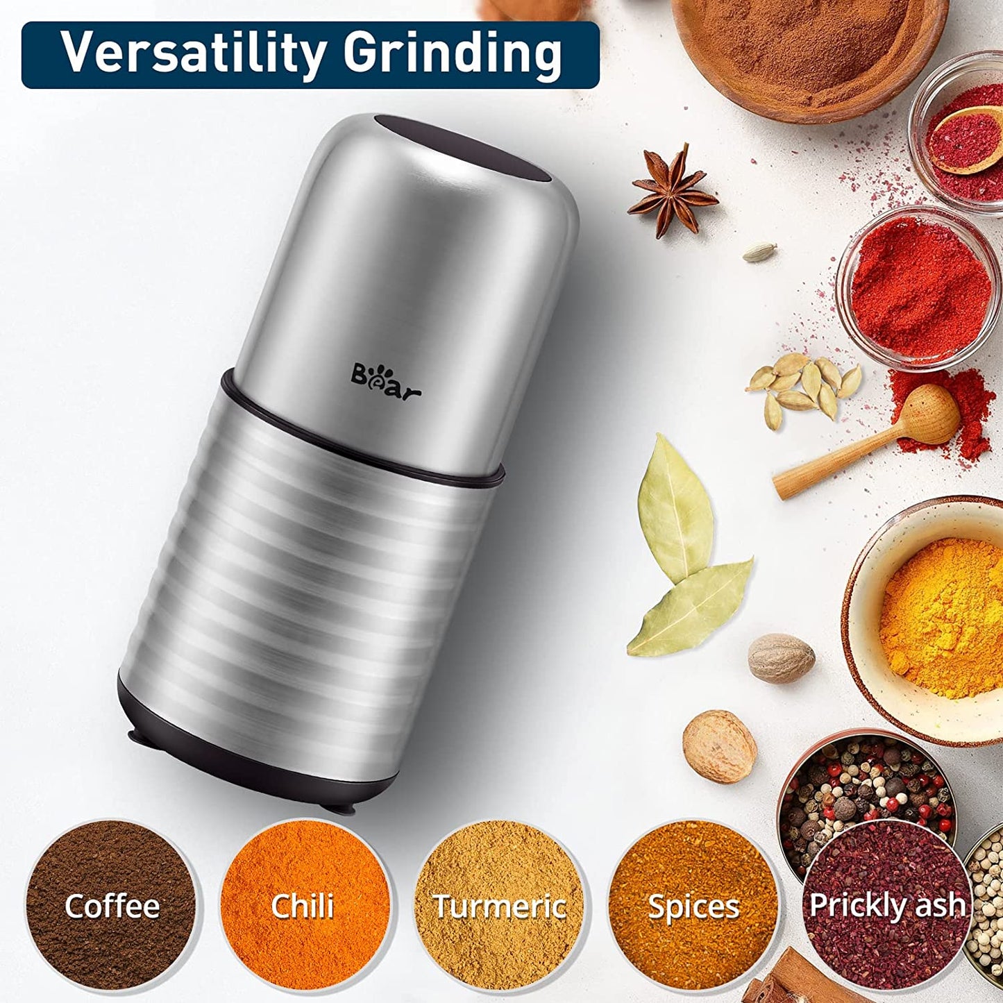 Bear Coffee Grinder, Spice Grinder, FSJ-A03E1 300W