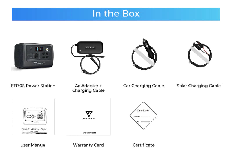 BLUETTI EB70S Portable Power Station | 800W 716Wh