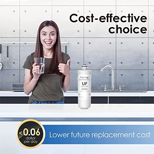 Waterdrop RF10W-UF 0.01 Micron Water Filter, Reduces Lead, Chlorine, Bad Taste & Odor, 8K Gallons High Capacity, Replacement for Waterdrop Under Sink Water Filtration