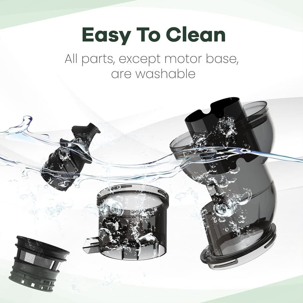 Masticating Juicer, 250W Professional Slow Juicer with 3.5-inch (88mm) Large Feed Chute for Vegetable and Fruit, Cold Press Juicer Machines