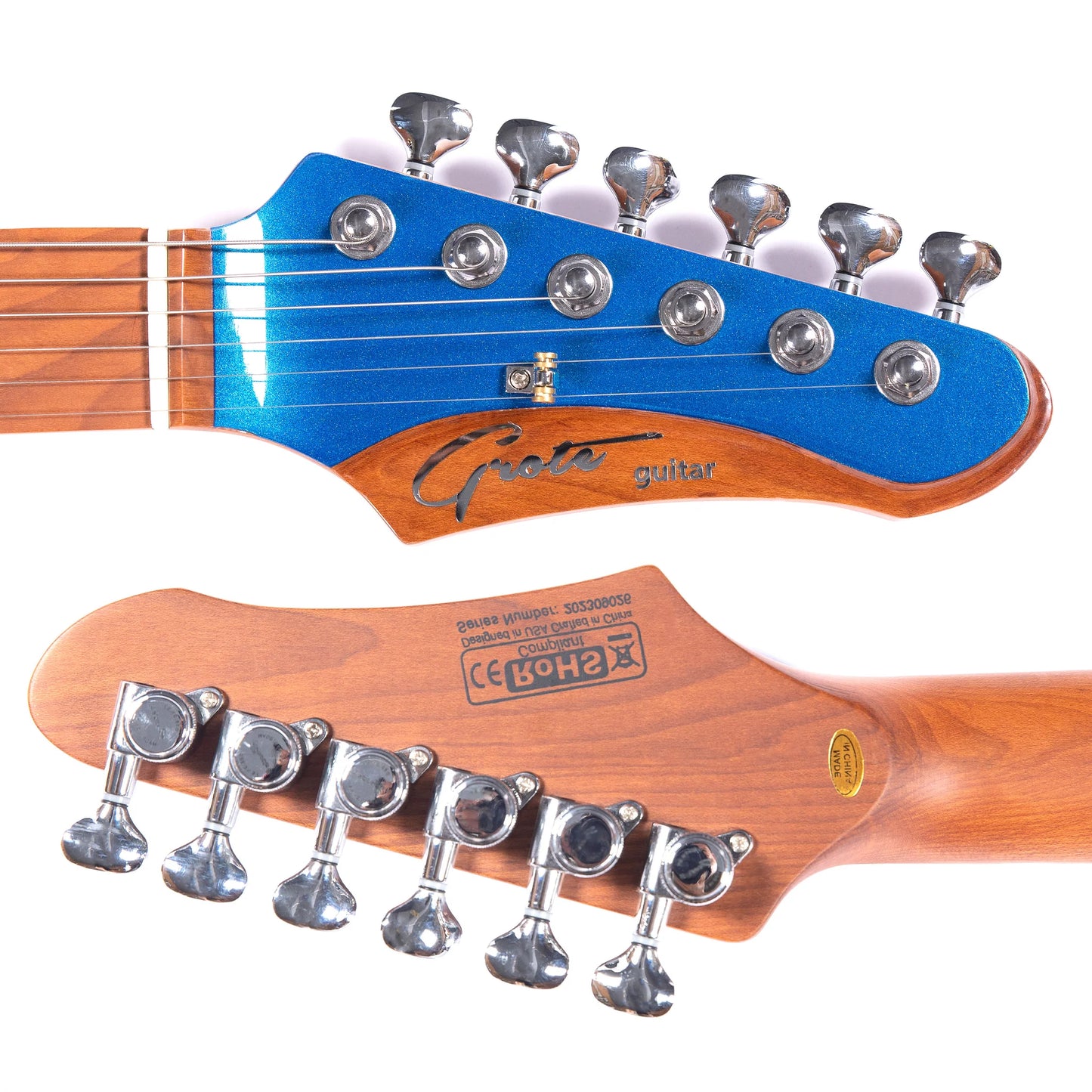 GROTE SOLID ELECTRIC GUITAR GR-MODERN-T METALLIC FINISH POPLAR BODY ROASTED MAPLE NECK COILS SPLITTING PICKUP WITH GIGBAG