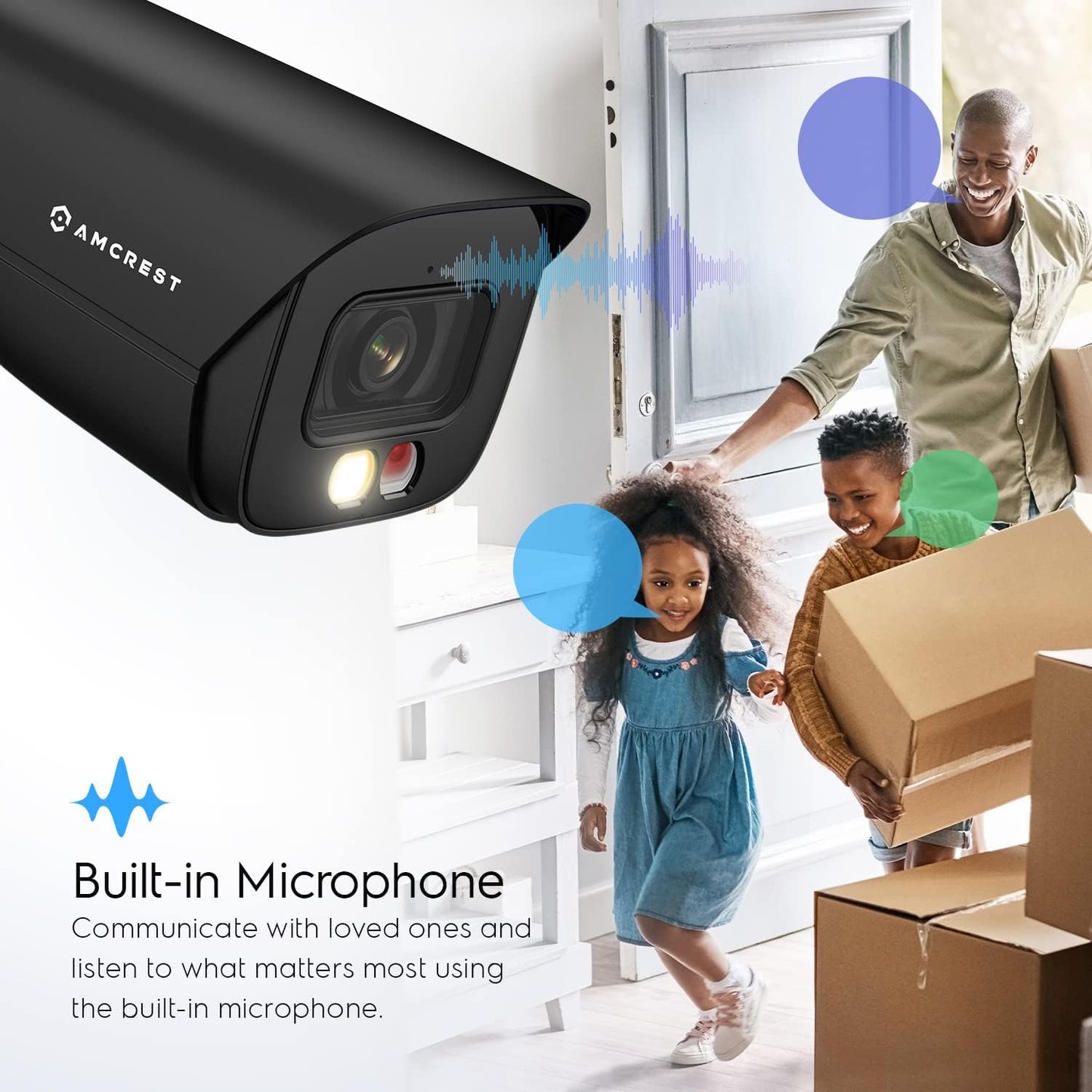 Amcrest 5MP AI IP PoE Bullet Cam IP5M-B1276EB-AI (Black)