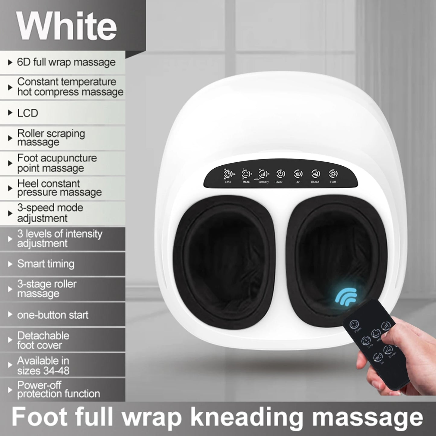Foot Massager for Massage and Relaxation with Handheld Controller 3 Intensities Helps Relax Leg