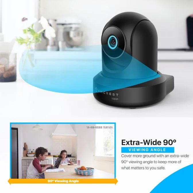 Amcrest 2MP WiFi Security Camera Pan/Tilt Black IP2M-841B-V3