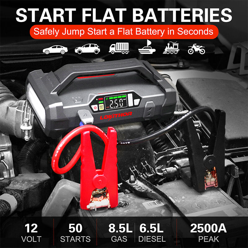 LOKITHOR JA302 Jump Starter with Air Compressor