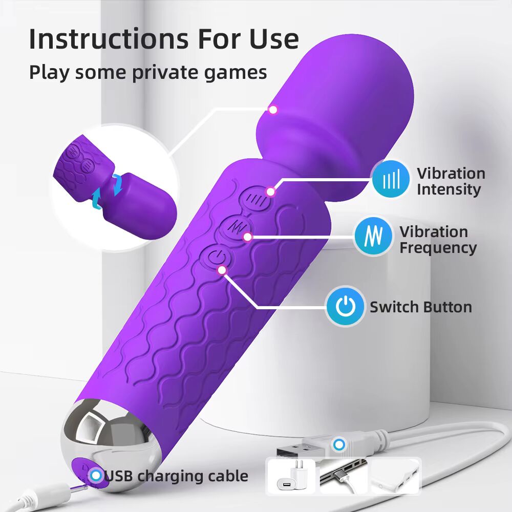 Powerful AV Vibrator 20 Speeds Magic Wand Clitoris Stimulator Sex Toys for Women G spot Massager Adult Female Sex Erotic Product