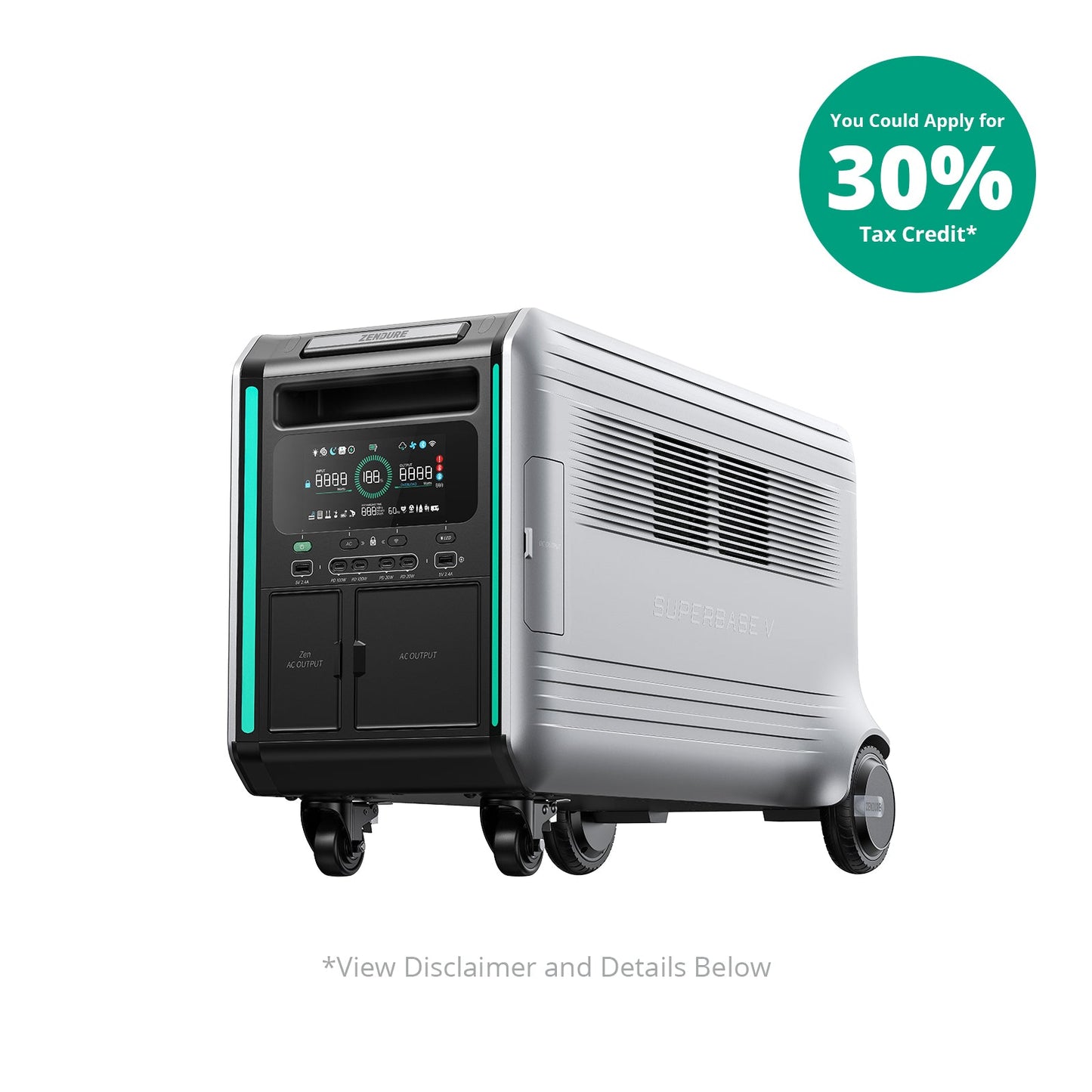 Zendure Solar Generator, Portable Power Station SBV6400 SuperBase V 4.6KWh Expandable Home Battery
