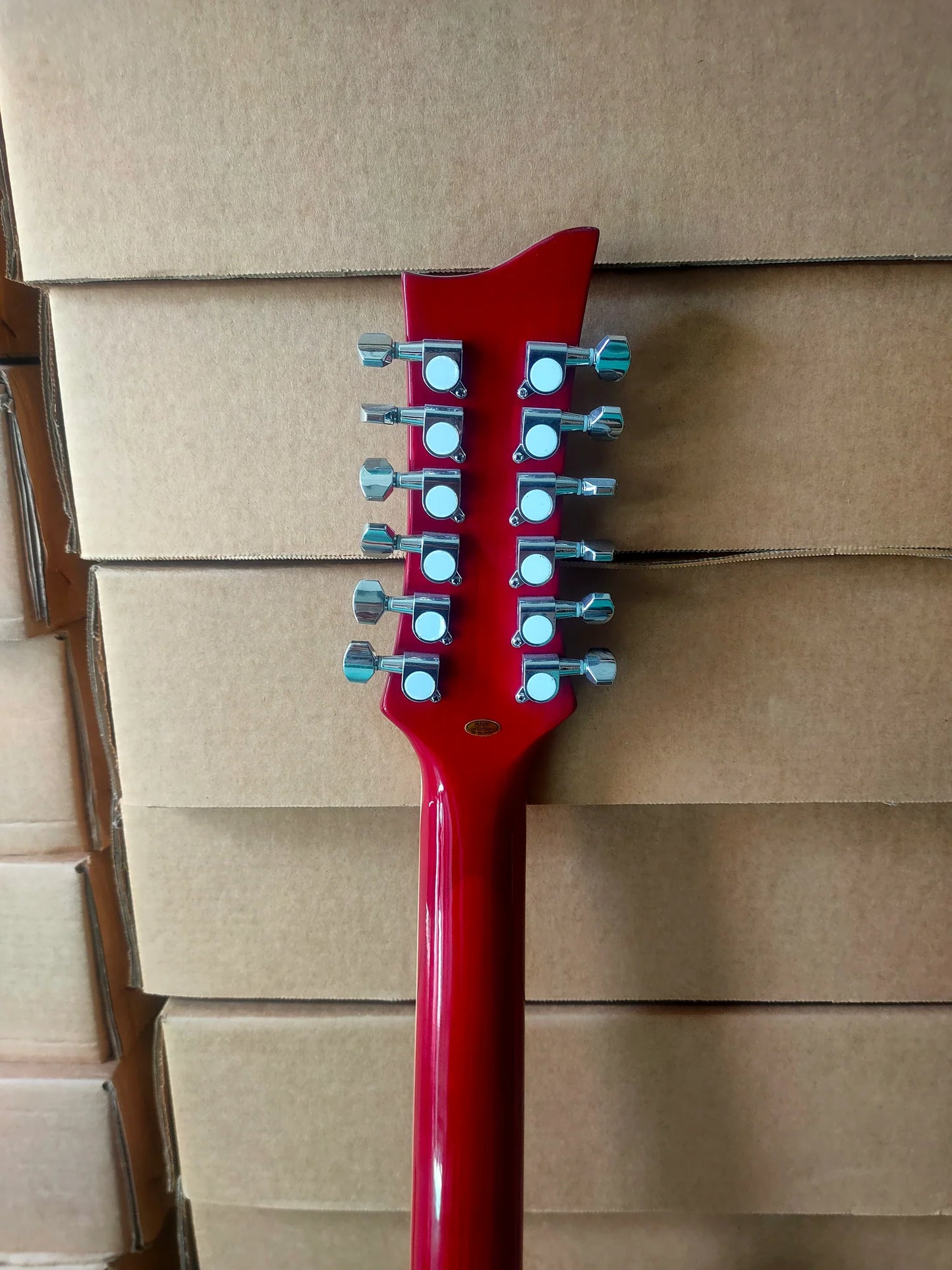 GROTE 12 STRING ELECTRIC GUITAR SEMI-HOLLOW BODY WITH MAPLE VENEER