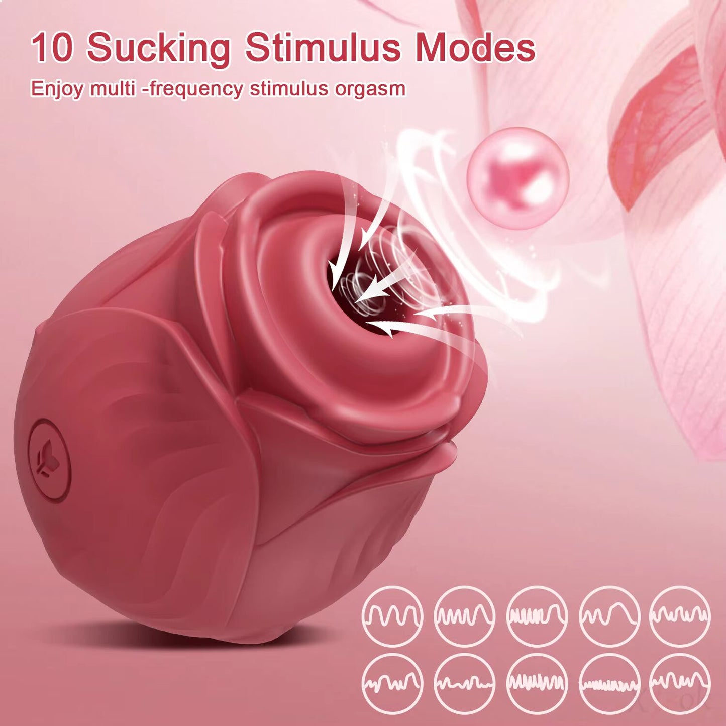 Rose Sucking Licking Vibrator For Women 10 Modes Clitoris Nipples Stimulator Clit Sucker Massager Female Masturbators Sex toys