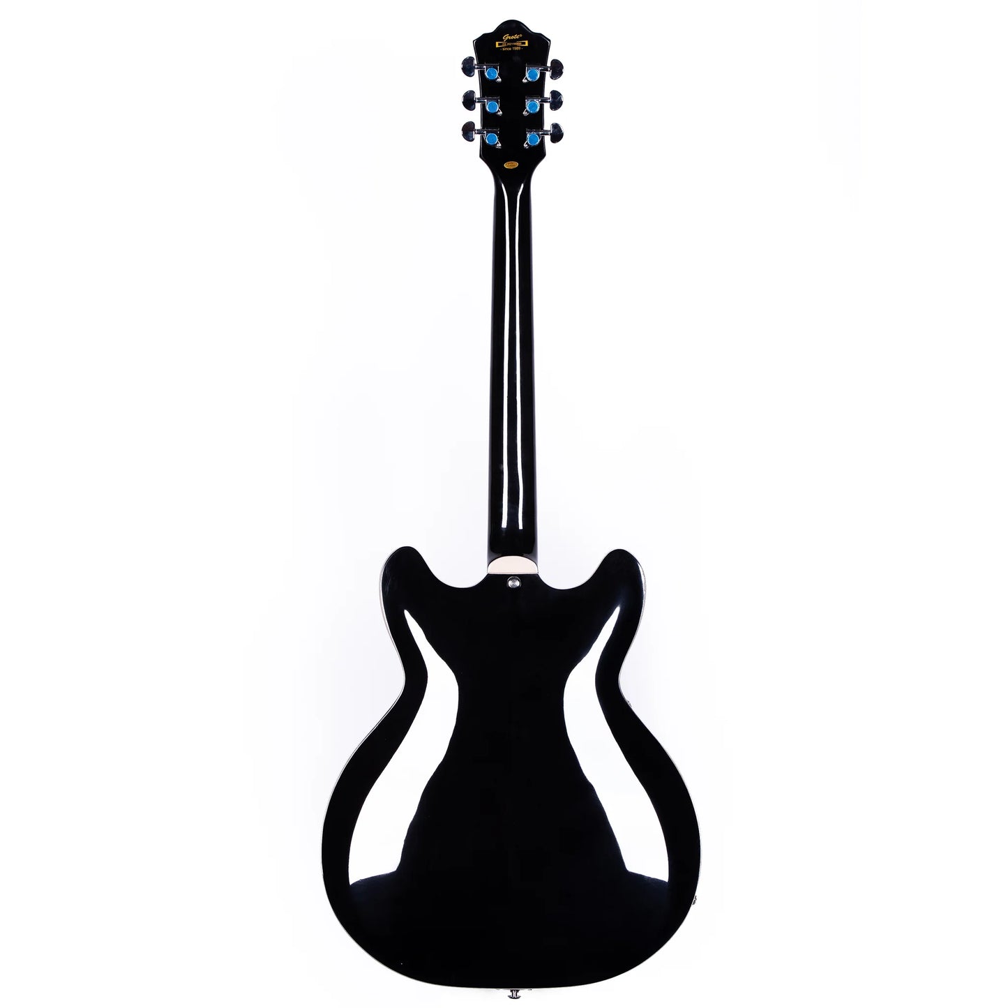 GROTE JAZZ LEFT-HANDED ELECTRIC GUITAR SEMI-HOLLOW BODY TRAPEZE TAILPIECE BRIDGE GUITAR GIG BAG