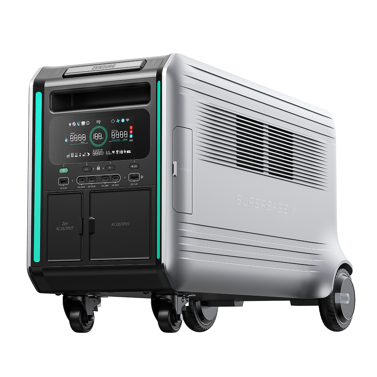Zendure Solar Generator, Portable Power Station SBV6400 SuperBase V 4.6KWh Expandable Home Battery