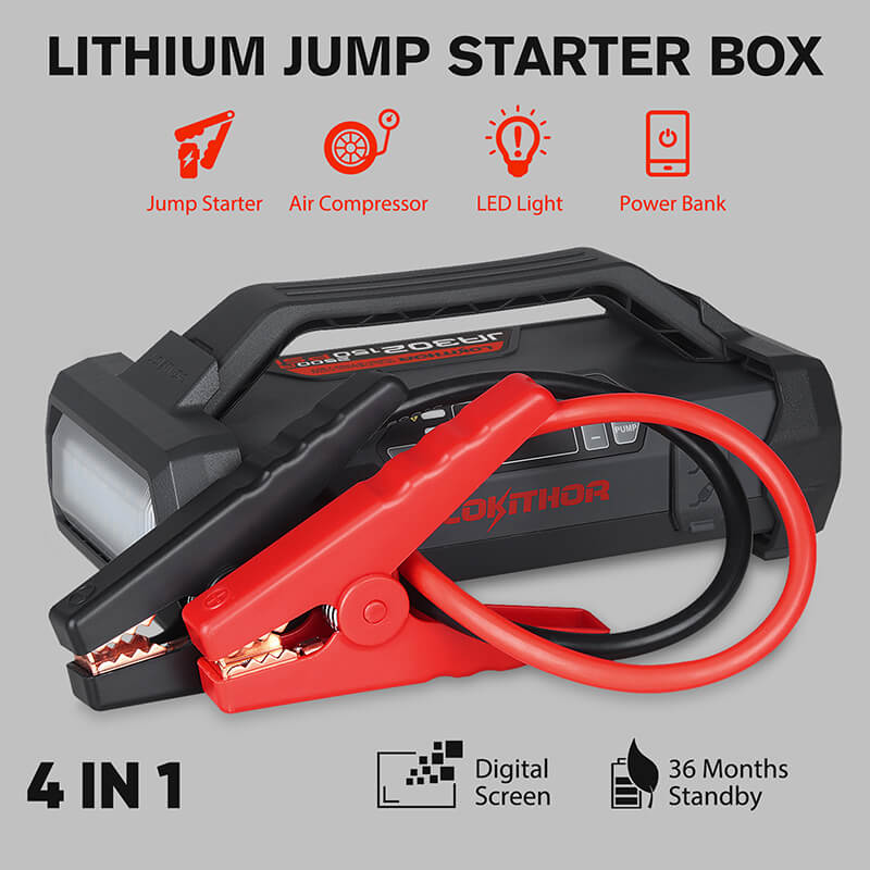 LOKITHOR JA302 Jump Starter with Air Compressor