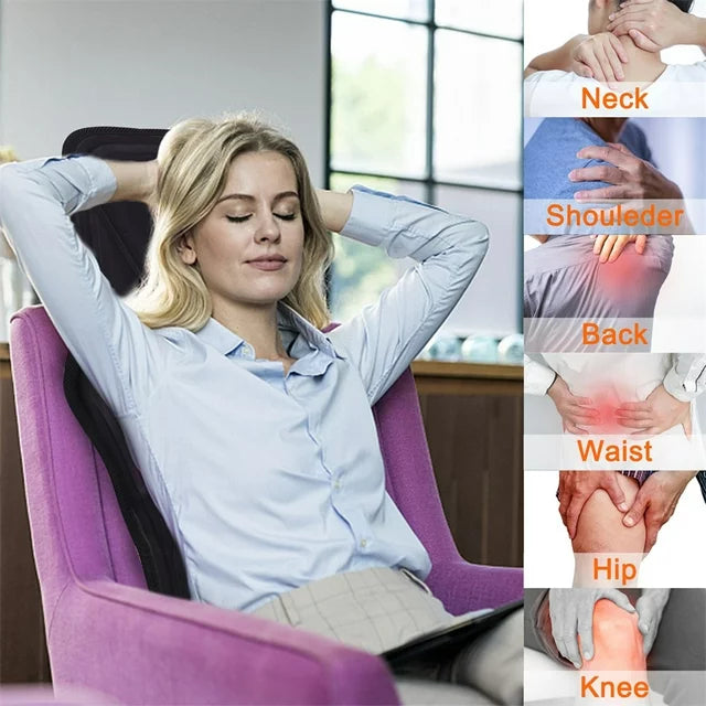 SAYFUT Full Back Massager with Heat, 8 Mode 7 Intensity Deep-Kneading Massage Nodes for Upper and Lower Back