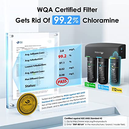 Waterdrop TSB-CM Under Sink Water Filter System Reduce Chloramine