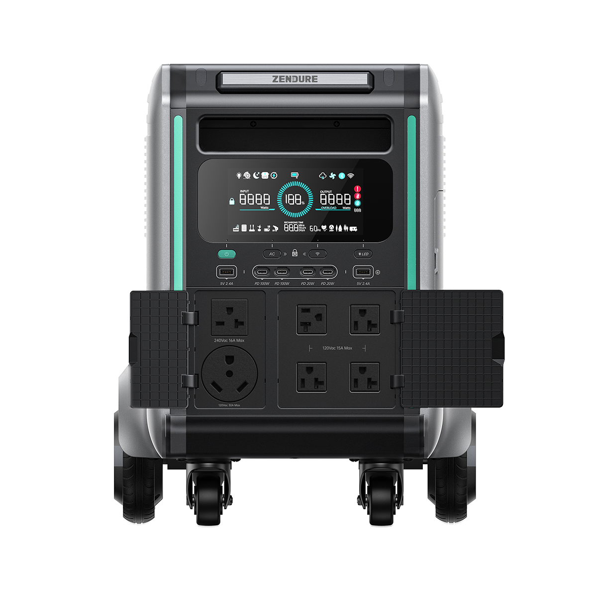 Zendure Solar Generator, Portable Power Station SBV6400 SuperBase V 4.6KWh Expandable Home Battery