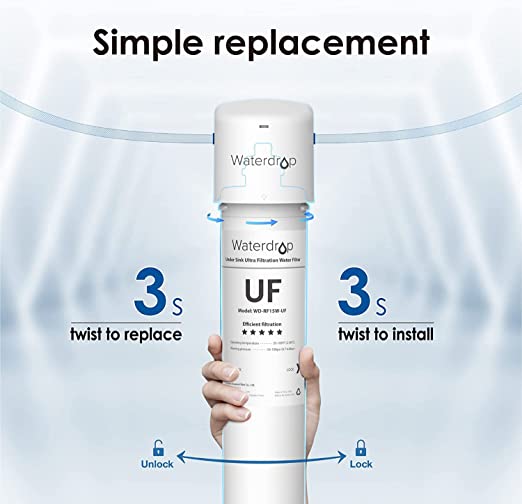 Waterdrop 15UB-UF Under Sink Water Filter System, 0.01 Micron