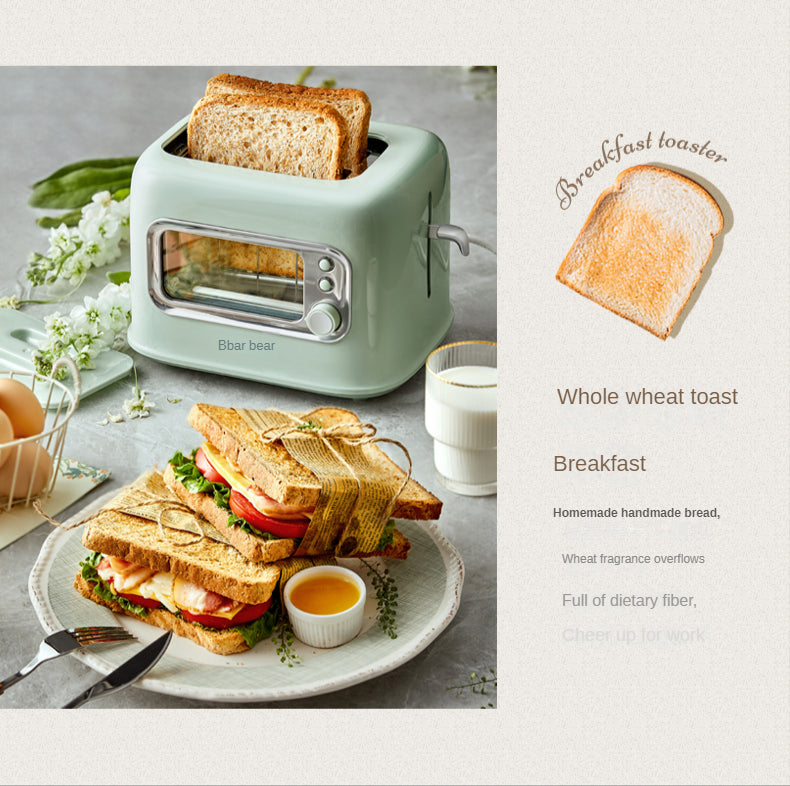 Toaster Oven Toaster Slice Toaster Driver Sandwich Breakfast Machine Home Small Fully Automatic Visual Toaster. Toaster Oven