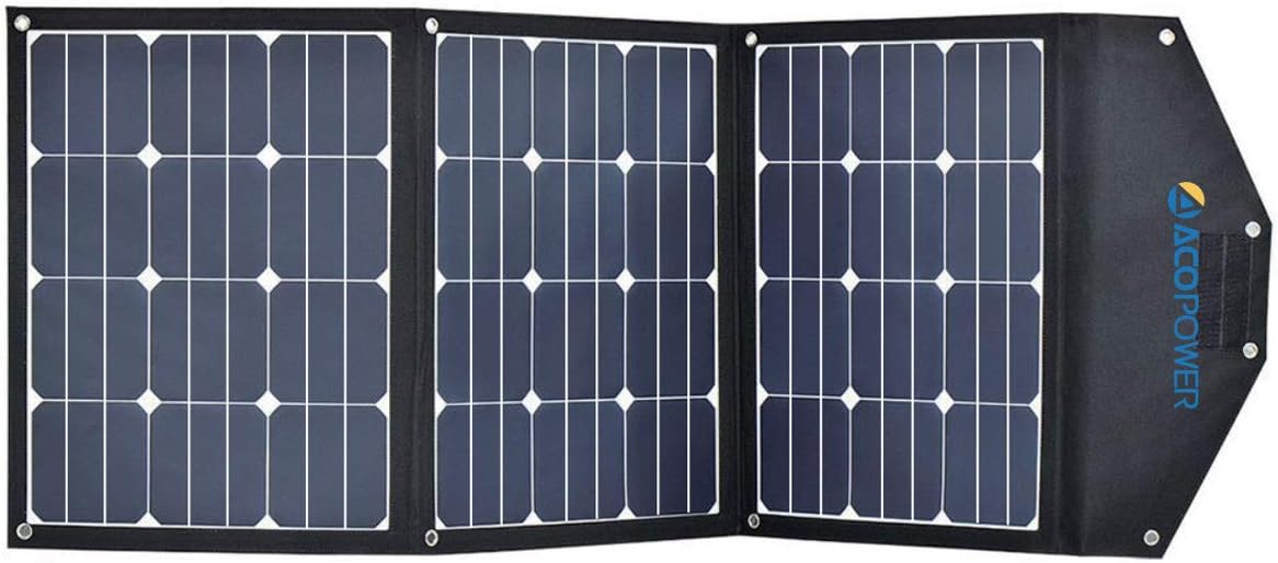 ACOPOWER 90W Portable Solar Panel,3x30W Foldable Solar Panel Suitcase