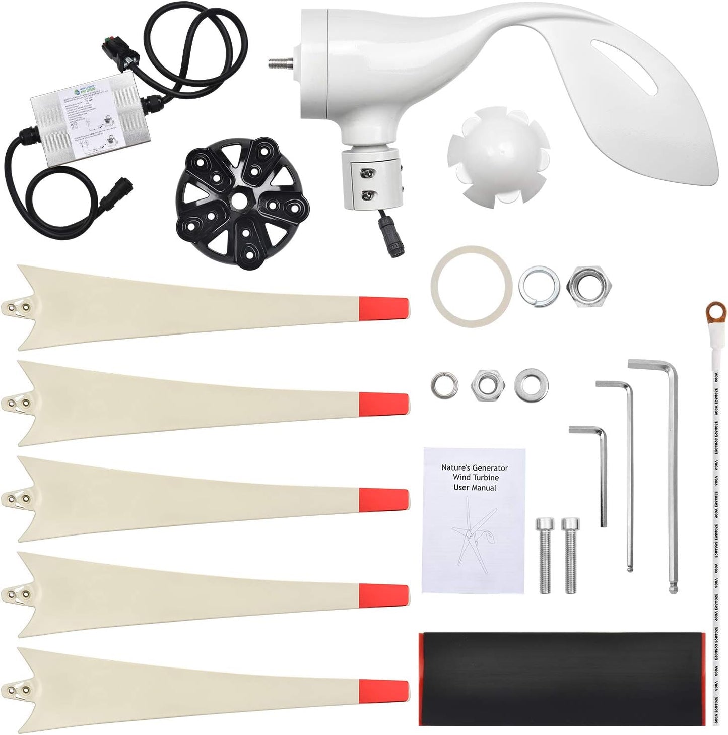 Nature's Generator Wind Turbine Includes 100 Foot 12 AWG Cable