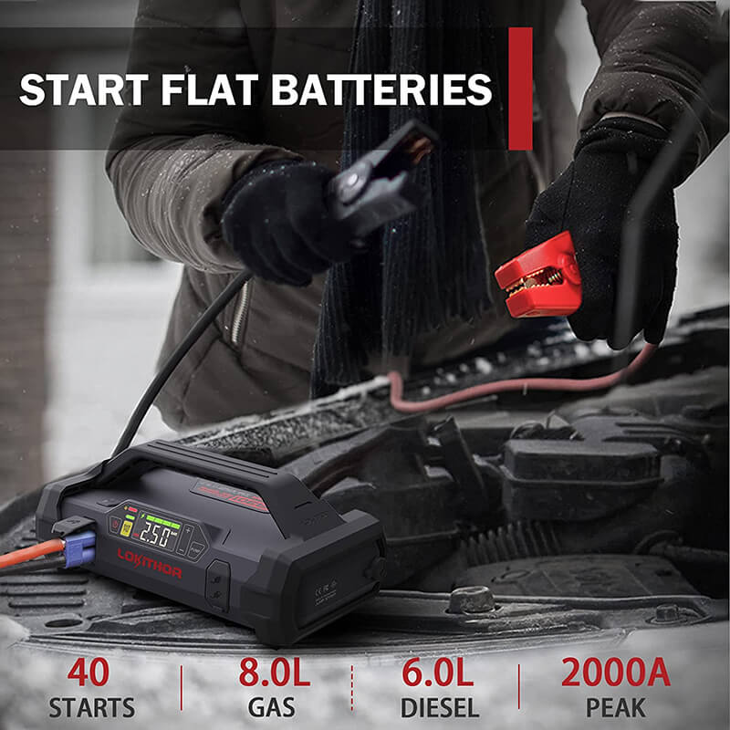 LOKITHOR JA301 Jump Starter with Air Pump 2000A