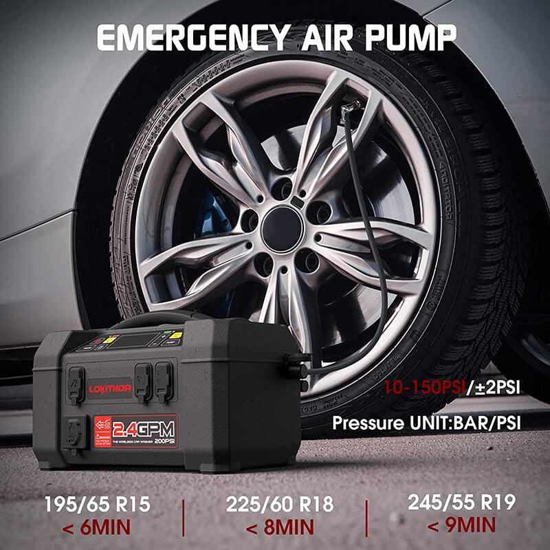 LOKITHOR AW401 Jump Starter with Car Washer 2500A