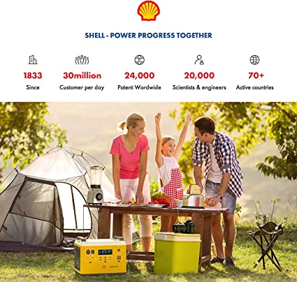 Shell 2000W Portable Power Station, 1997Wh LiFePO4 Battery, Solar Power Generator with 6 AC Outlets (Solar Panel Optional), 2 USB-C Ports 100W Max, UPS Power Supply, LED Light for Home Emergency