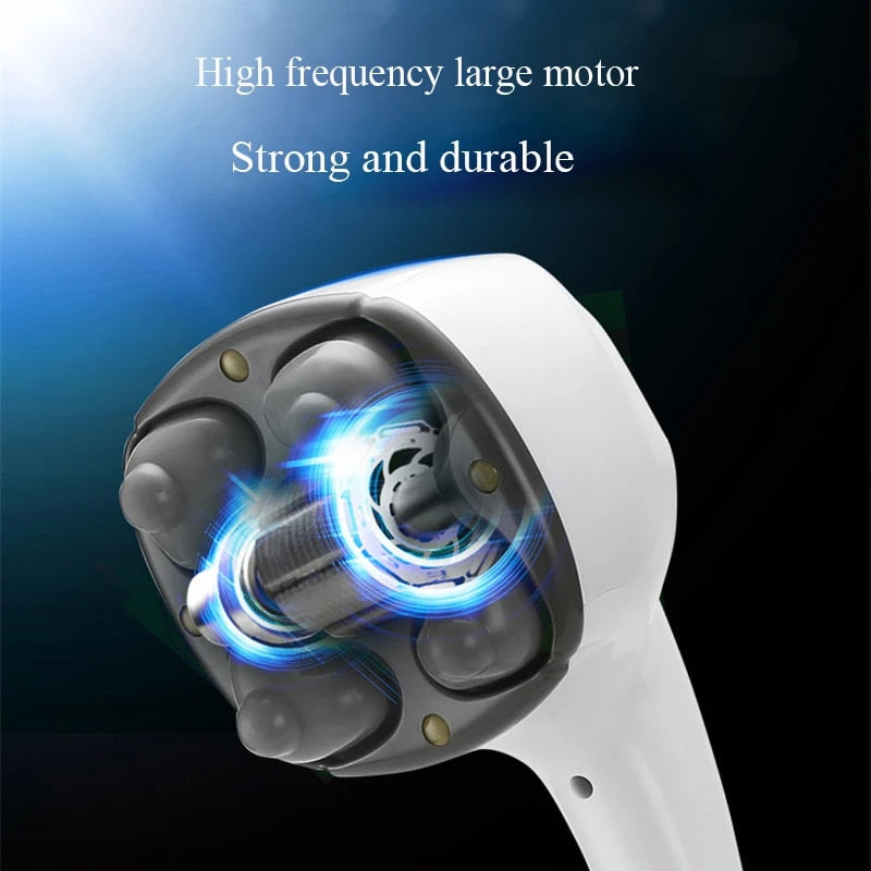 Electric Handheld Massager Multifunction Anion Cervical Body Massage Hammer Muscle Relax Vibrating Deep Tissue Massage Machine
