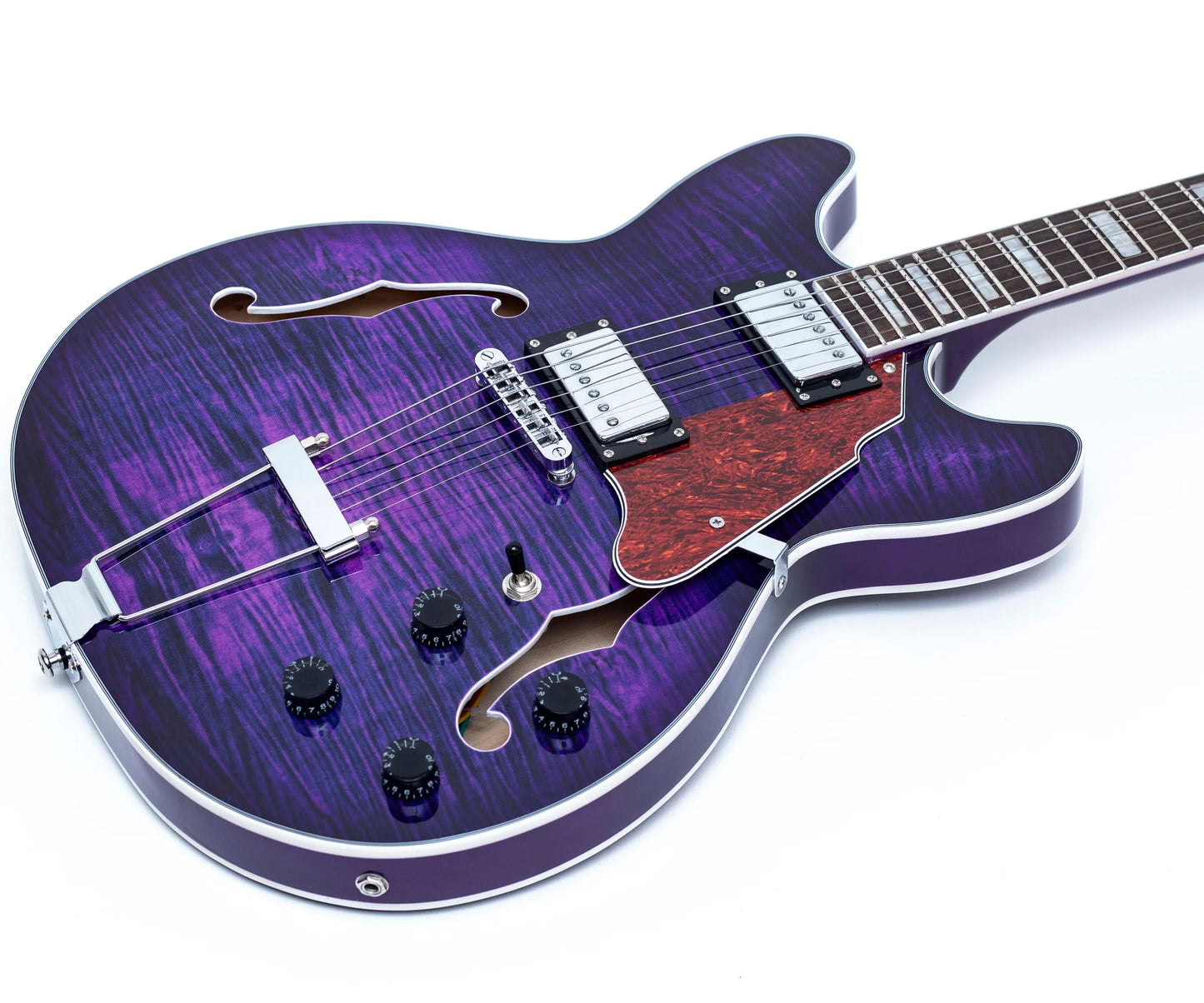 GROTE 335 STYLE SEMI-HOLLOW BODY JAZZ ELECTRIC GUITAR WITH GIGBAG