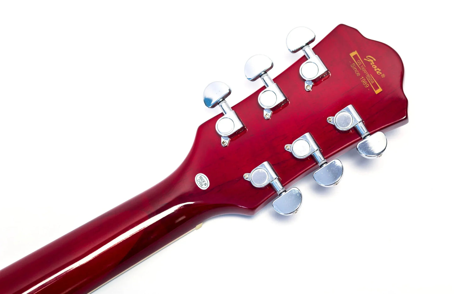 GROTE SEMI-HOLLOW BODY ELECTRIC GUITAR CHERRY RED GRWB-TR35