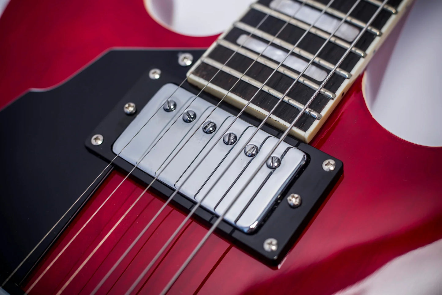 GROTE SEMI-HOLLOW BODY ELECTRIC GUITAR CHERRY RED GRWB-TR35