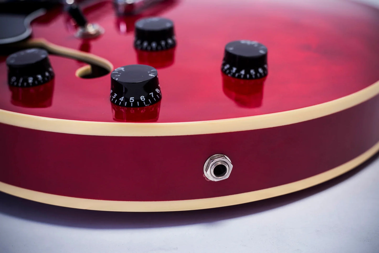 GROTE SEMI-HOLLOW BODY ELECTRIC GUITAR CHERRY RED GRWB-TR35