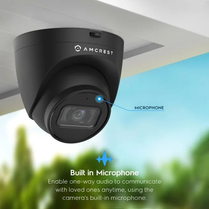 Amcrest ProHD Outdoor Security IP Turret PoE Camera, 5-Megapixel, 98ft NightVision, 2.8mm Lens, Black (IP5M-T1179EB-28MM)