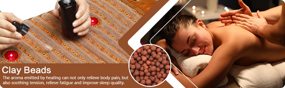 UTK Far Infrared Heating Pads for Back Pain Relief, Heat Pad with Full Tourmaline Beads, 8 Photon Infrared Heating Pad, Far Infrared Mats, Auto Shut Off & Travel Bag Included（Mpro：21'' x 31''）