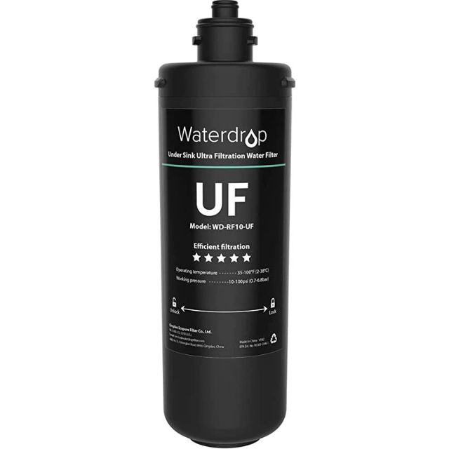 Waterdrop RF10-UF 0.01 Micron Replacement Filter Cartridge For 10UA/10UA-UF/10UB/10UB-UF Under Sink Water Filter, Reduces Lead, Chlorine, Bad Taste & Odor, 8K Gallons High Capacity